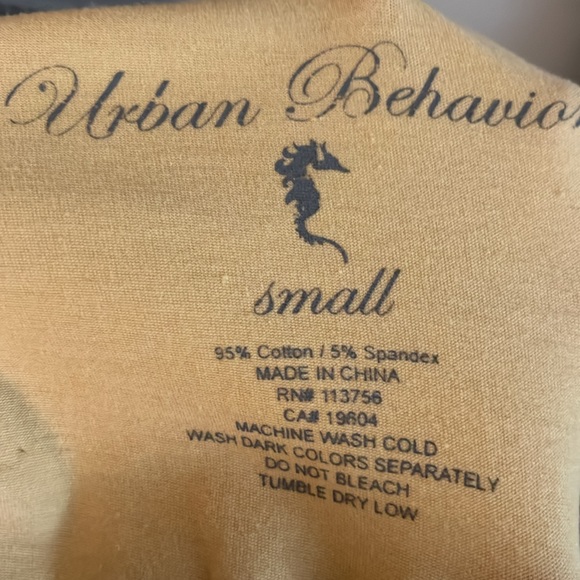 Urban Behavior 3/4 Sleeve Yellow Button Henley S - Picture 7 of 12